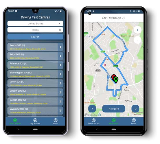 DMV driving test routes Midlothian SOS